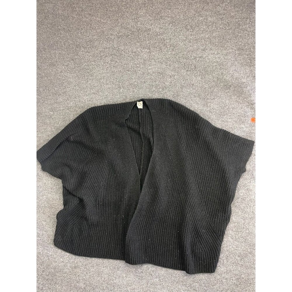 Anthropologie Akemi + Kin Cardigan Womens One Size Black Open Front Short Sleeve